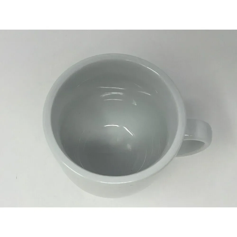 Pottery Barn Suppertime Du Jour Cafe Bistro Diner White Coffee Tea Mug Cup 10oz